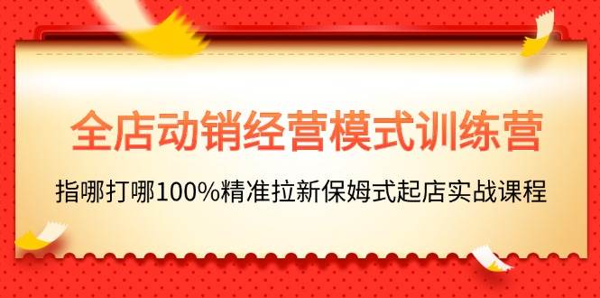 全店动销-经营模式训练营，指哪打哪100%精准拉新保姆式起店实战课程71快客-网赚-兼职-视频代发71快客网