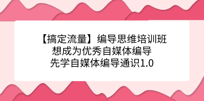 【搞定流量】编导思维培训班，想成为优秀自媒体编导先学自媒体编导通识1.071快客-网赚-兼职-视频代发71快客网