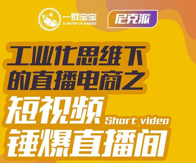 尼克派·工业化思维下的直播电商之短视频锤爆直播间，听话照做执行爆单71快客-网赚-兼职-视频代发71快客网