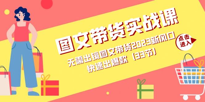 图文带货实战课：无需出镜图文带货2023新风口，快速出爆款（33节）71快客-网赚-兼职-视频代发71快客网