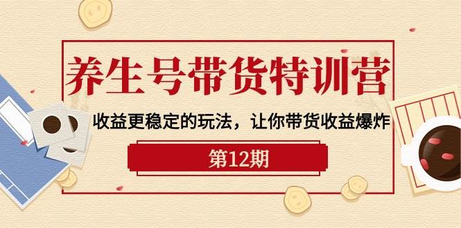 养生号带货特训营【12期】收益更稳定的玩法，让你带货收益爆炸-9节直播课71快客-网赚-兼职-视频代发71快客网