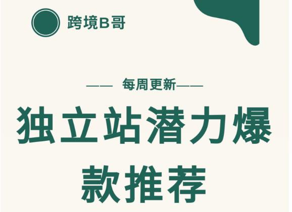 【跨境B哥】独立站潜力爆款选品推荐，测款出单率高达百分之80（每周更新）71快客-网赚-兼职-视频代发71快客网