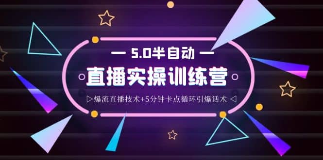 蚂蚁·5.0半自动直播2345打法，半自动爆流直播技术+5分钟卡点循环引爆话术71快客-网赚-兼职-视频代发71快客网