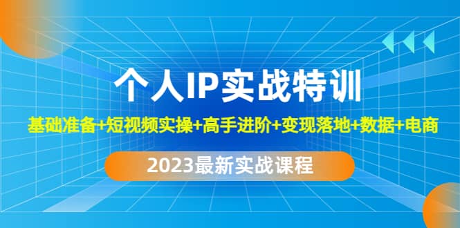 2023个人IP实战特训：基础准备+短视频实操+高手进阶+变现落地+数据+电商71快客-网赚-兼职-视频代发71快客网