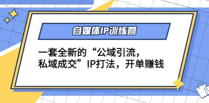 自媒体IP训练营(12+13期)一套全新的“公域引流，私域成交”IP打法71快客-网赚-兼职-视频代发71快客网