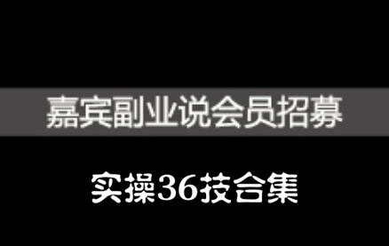 嘉宾副业说实操36技合集，价值1380元71快客-网赚-兼职-视频代发71快客网