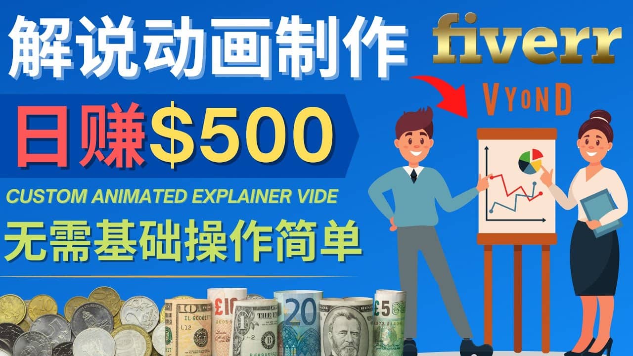 制作解说类动画视频（Animated Explainer）日赚500美元以上 – 0基础可操作71快客-网赚-兼职-视频代发71快客网
