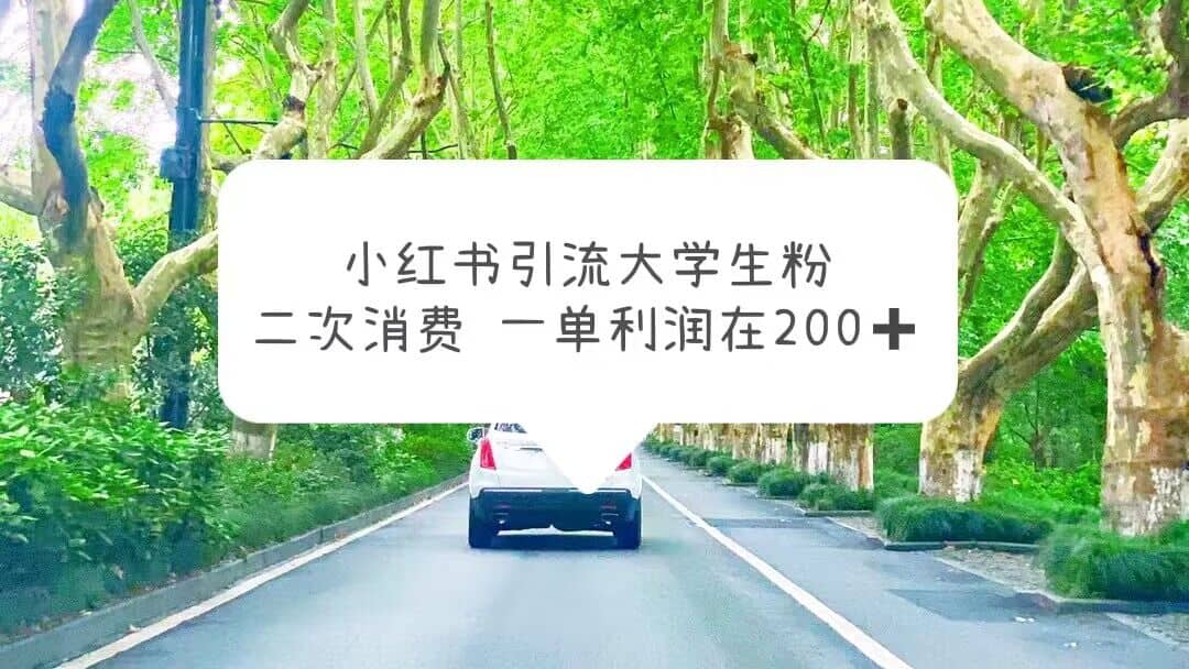 小红书引流大学生粉，变现项目，一单利润在200+（教程+资源）71快客-网赚-兼职-视频代发71快客网