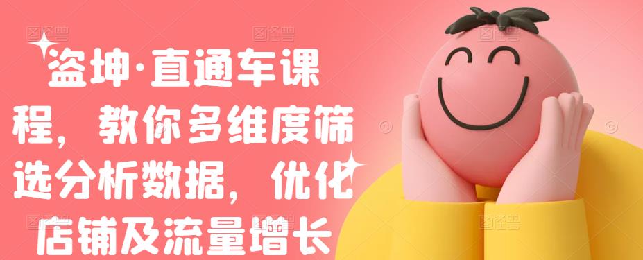 盗坤·直通车课程，教你多维度筛选分析数据，优化店铺及流量增长71快客-网赚-兼职-视频代发71快客网