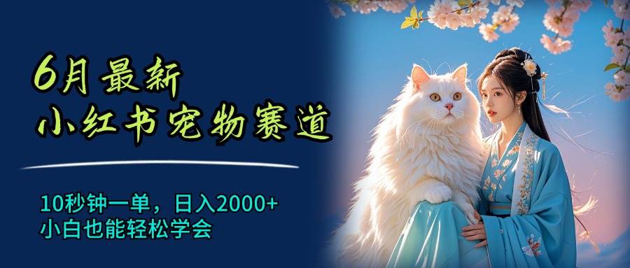 6月最新小红书宠物赛道，10秒钟一单，日入2000+，小白也能轻松学会71快客-网赚-兼职-视频代发71快客网