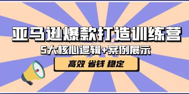 亚马逊爆款打造训练营：5大核心逻辑+案例展示 打造爆款链接 高效 省钱 稳定71快客-网赚-兼职-视频代发71快客网