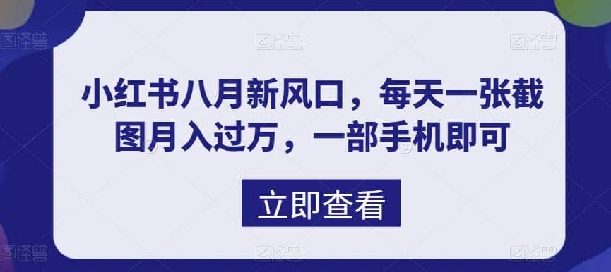 八月新风口，小红书虚拟项目一天收入1000+，实战揭秘71快客-网赚-兼职-视频代发71快客网
