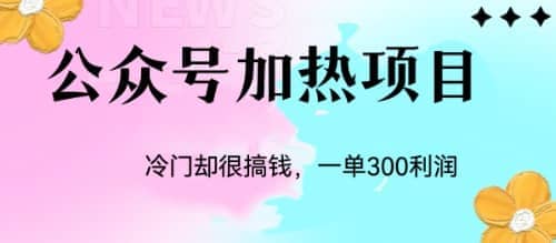 冷门公众号加热项目，一单利润300+71快客-网赚-兼职-视频代发71快客网