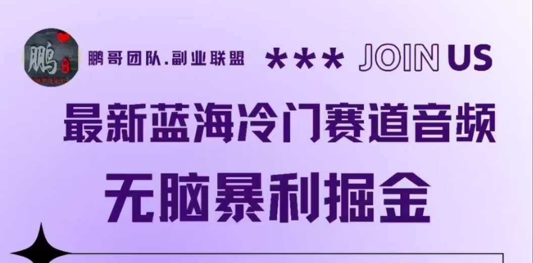 最新蓝海冷门赛道音频，无脑暴利掘金71快客-网赚-兼职-视频代发71快客网