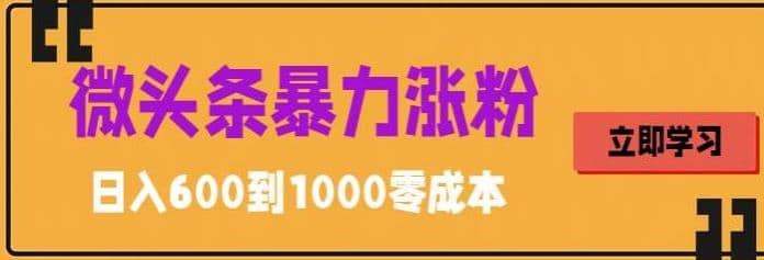 微头条暴力涨粉技巧搬运文案就能涨几万粉丝，简单0成本，日赚60071快客-网赚-兼职-视频代发71快客网