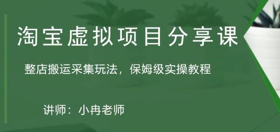 淘宝虚拟整店搬运采集玩法分享课：整店搬运采集玩法，保姆级实操教程71快客-网赚-兼职-视频代发71快客网
