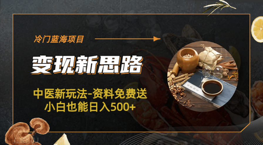 冷门蓝海项目-中医新玩法-冷门蓝海项目-中医新玩法-资料免费送小白也能日入500+500+71快客-网赚-兼职-视频代发71快客网