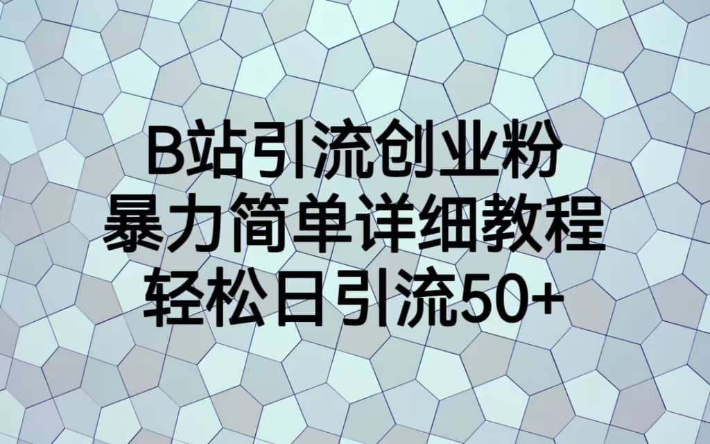 B站引流创业粉，暴力简单详细教程，轻松日引流50+71快客-网赚-兼职-视频代发71快客网