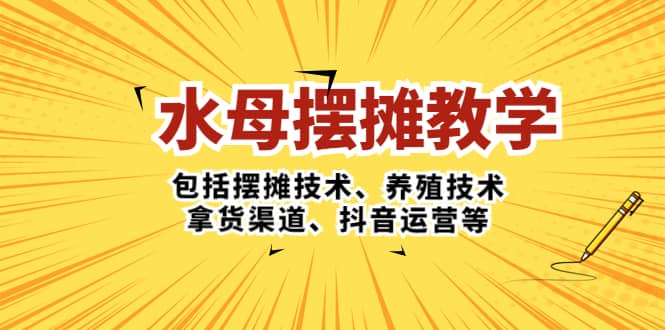 水母·摆摊教学，包括摆摊技术、养殖技术、拿货渠道、抖音运营等71快客-网赚-兼职-视频代发71快客网
