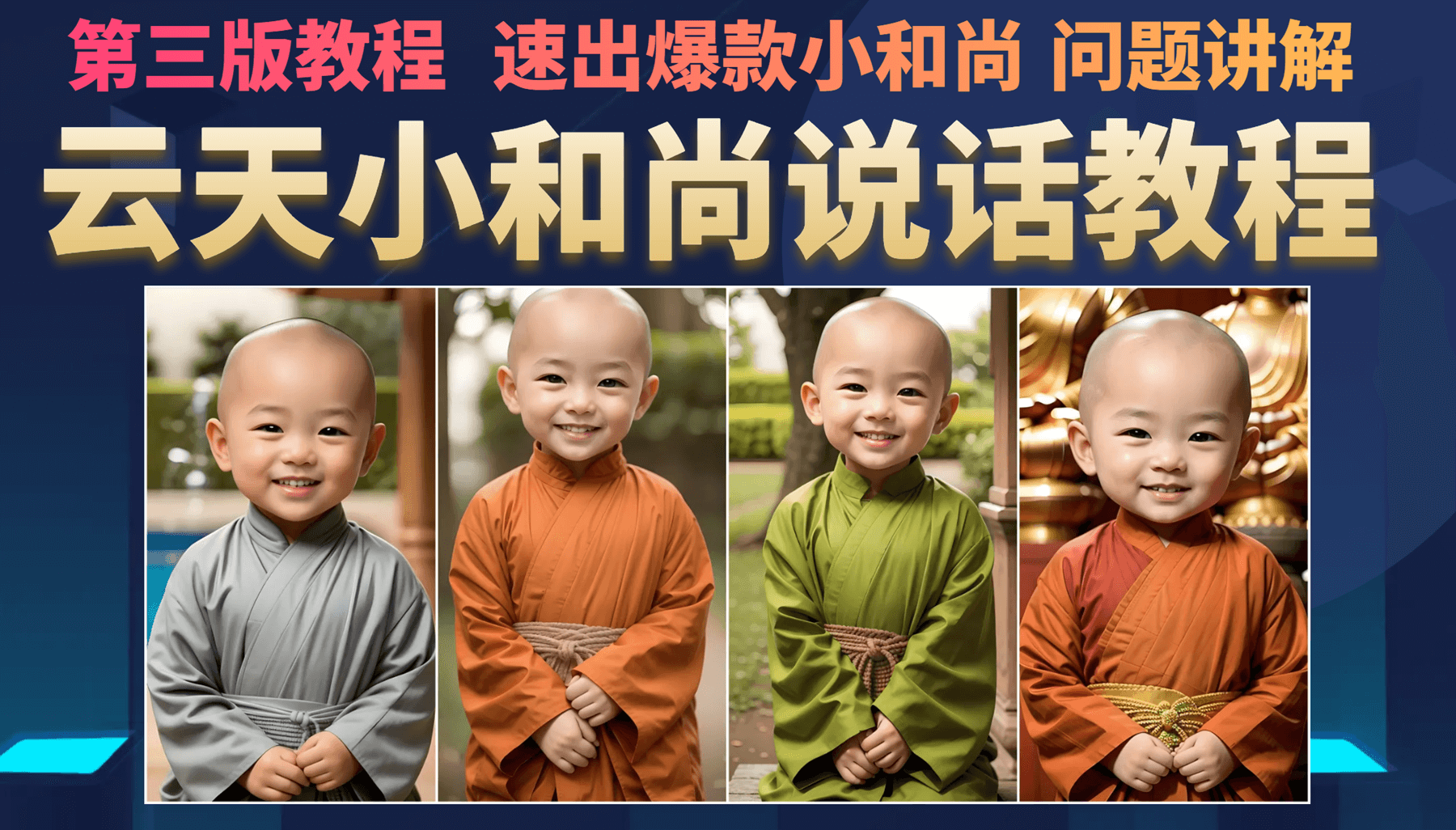 云天小和尚会说话，7天万粉（第3版教程）71快客-网赚-兼职-视频代发71快客网