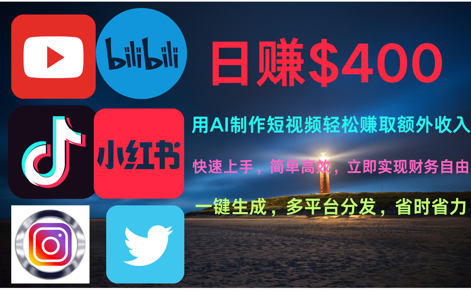 玩转全网视频平台，创造视频就能轻松赚取每天400美金71快客-网赚-兼职-视频代发71快客网