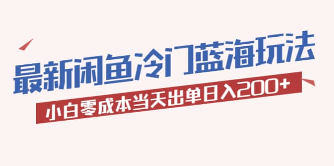 2023最新闲鱼冷门蓝海玩法，小白零成本当天出单日入200+71快客-网赚-兼职-视频代发71快客网