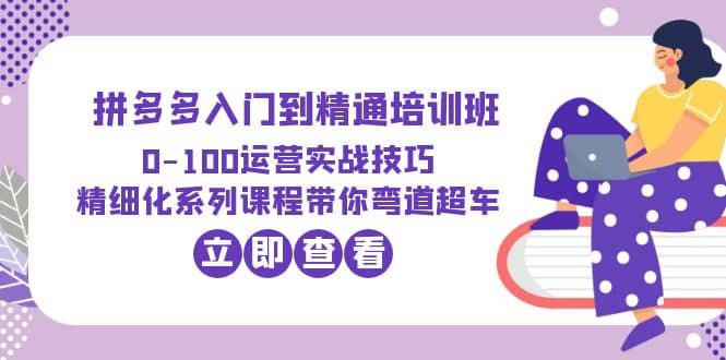 2023拼多多入门到精通培训班：0-100运营实战技巧 精细化系列课带你弯道超车71快客-网赚-兼职-视频代发71快客网