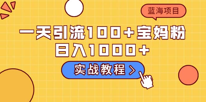 一天引流100+宝妈粉，日入1000+的蓝海项目（实战教程）71快客-网赚-兼职-视频代发71快客网