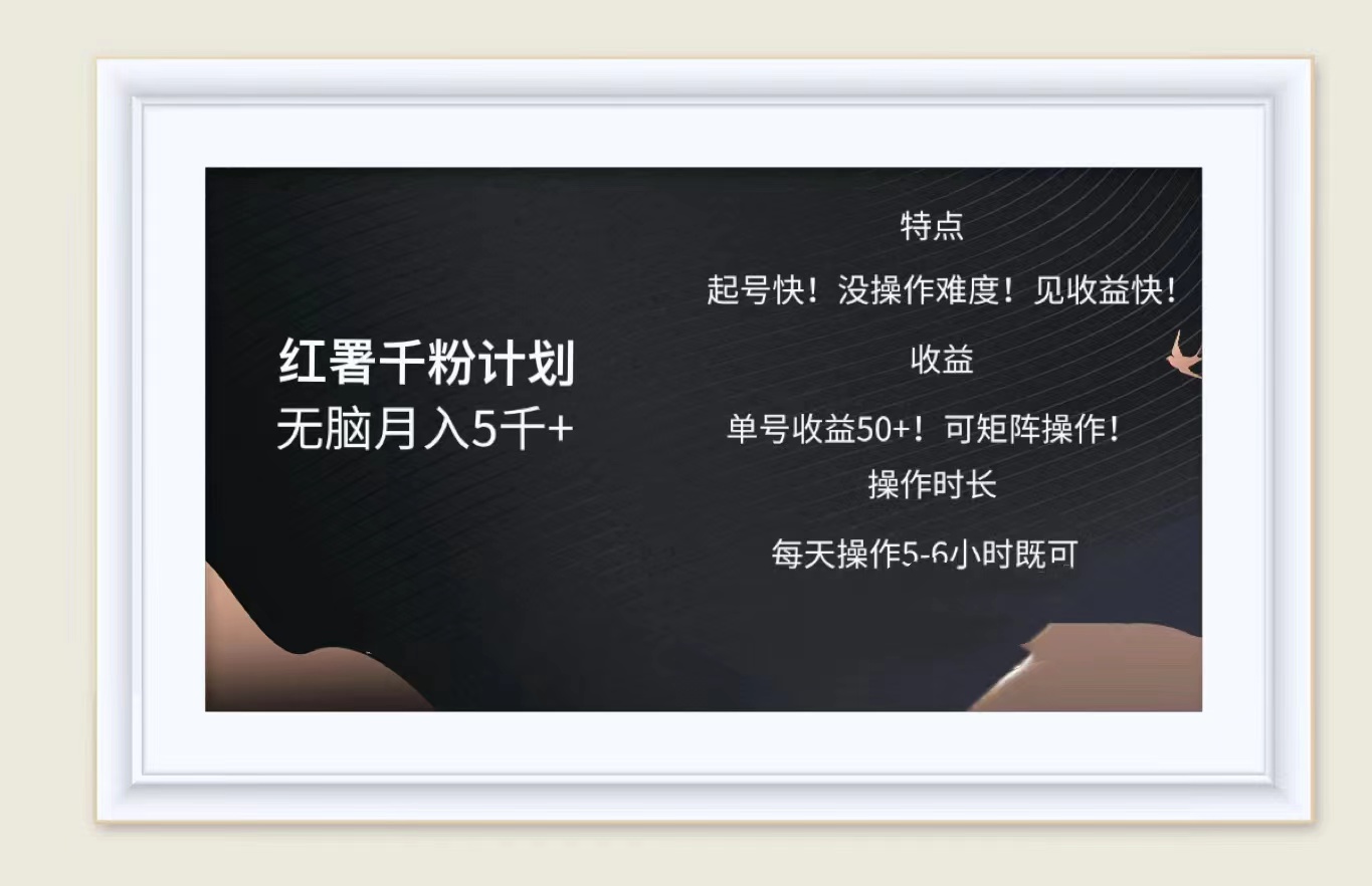 红薯千粉计划无脑月入5千➕！既做既赚！71快客-网赚-兼职-视频代发71快客网