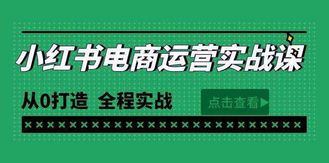 最新小红书·电商运营实战课，从0打造  全程实战（65节视频课）71快客-网赚-兼职-视频代发71快客网