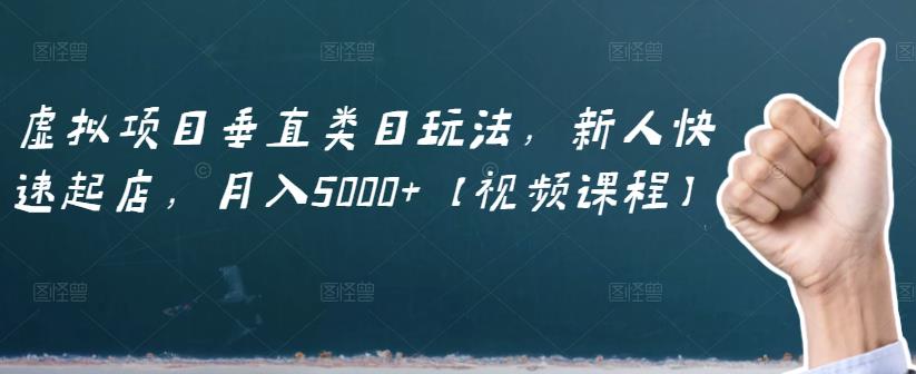 虚拟项目垂直类目玩法，新人快速起店，月入5000+【视频课程】71快客-网赚-兼职-视频代发71快客网