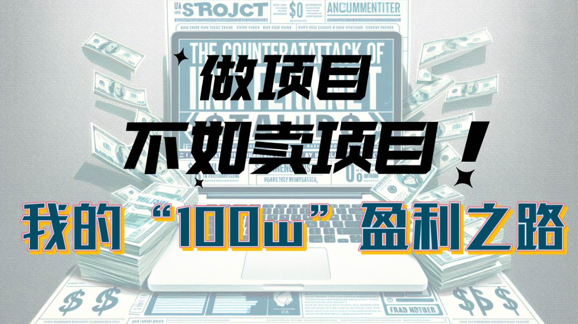 为什么做项目不如卖项目？我的100W+盈利之路71快客-网赚-兼职-视频代发71快客网