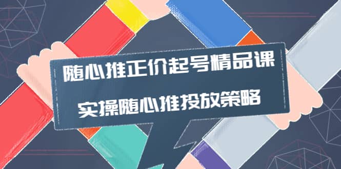 随心推正价起号精品课，实操随心推投放策略（5节课-价值298）71快客-网赚-兼职-视频代发71快客网