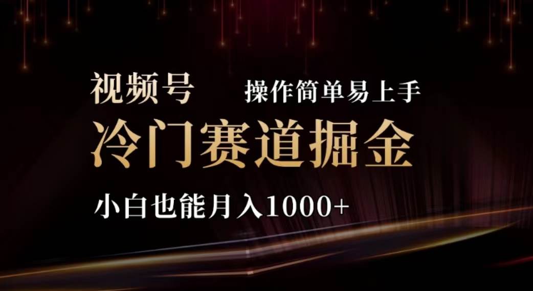 2024视频号冷门赛道掘金，操作简单轻松上手，小白也能月入1000+71快客-网赚-兼职-视频代发71快客网