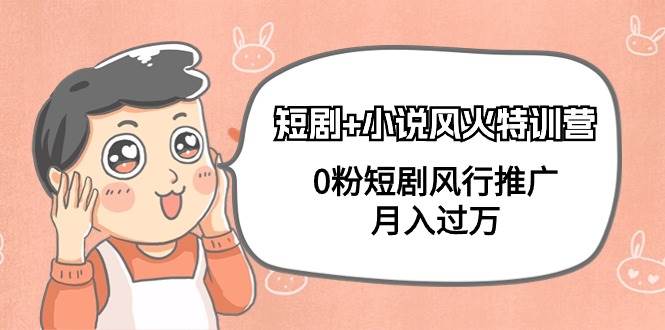 短剧+小说风火特训营，0粉短剧风行推广，月入过万（102节课）71快客-网赚-兼职-视频代发71快客网