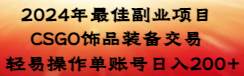 2024年最佳副业项目 CSGO饰品装备交易 轻易操作单账号日入200+71快客-网赚-兼职-视频代发71快客网