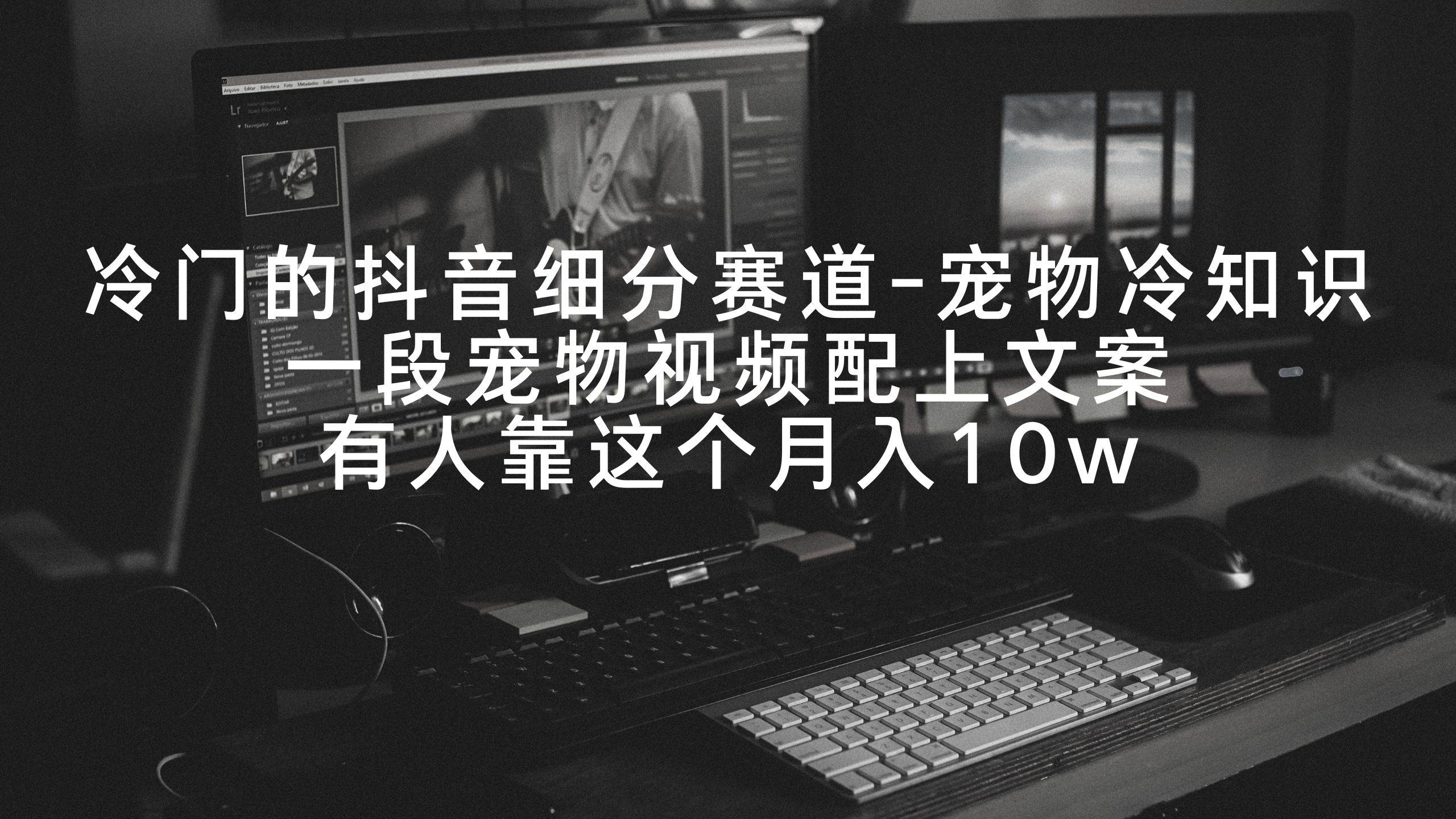 冷门的抖音细分赛道-宠物冷知识，一段宠物视频配上文案，有人靠这个月入10w71快客-网赚-兼职-视频代发71快客网