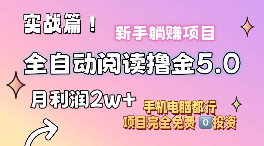 小说全自动阅读撸金5.0 操作简单 可批量操作 零门槛！小白无脑上手月入2w+71快客-网赚-兼职-视频代发71快客网