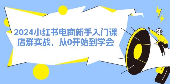 2024小红书电商新手入门课，店群实战，从0开始到学会（31节）71快客-网赚-兼职-视频代发71快客网