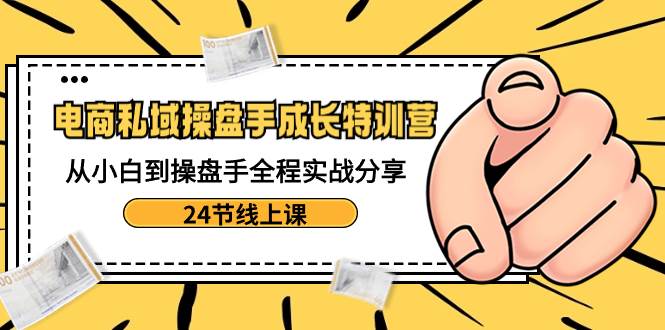 电商私域-操盘手成长特训营：从小白到操盘手全程实战分享-24节线上课71快客-网赚-兼职-视频代发71快客网