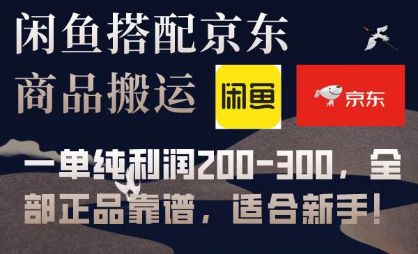 闲鱼搭配京东备份库搬运，一单纯利润200-300，全部正品靠谱，适合新手！71快客-网赚-兼职-视频代发71快客网