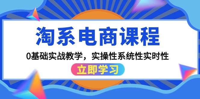 淘系电商课程，0基础实战教学，实操性系统性实时性（15节课）71快客-网赚-兼职-视频代发71快客网