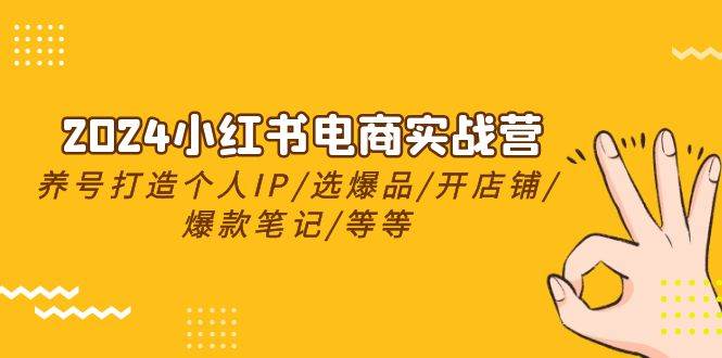 2024小红书电商实战营，养号打造IP/选爆品/开店铺/爆款笔记/等等（24节）71快客-网赚-兼职-视频代发71快客网