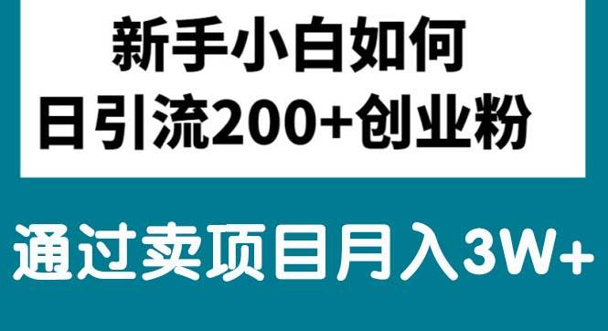 新手小白日引流200+创业粉,通过卖项目月入3W+71快客-网赚-兼职-视频代发71快客网