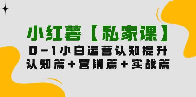 小红薯【私家课】0-1玩赚小红书内容营销，认知篇+营销篇+实战篇（11节课）71快客-网赚-兼职-视频代发71快客网