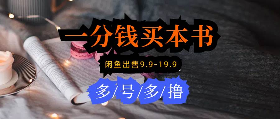 每天花1分钱买一本书，闲鱼出售9.9-19.9不等，多账号多撸 新手小白均可操作71快客-网赚-兼职-视频代发71快客网
