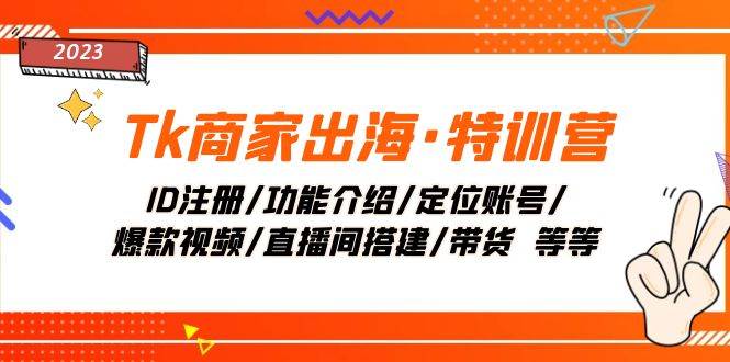 Tk商家出海·特训营：ID注册/功能介绍/定位账号/爆款视频/直播间搭建/带货71快客-网赚-兼职-视频代发71快客网